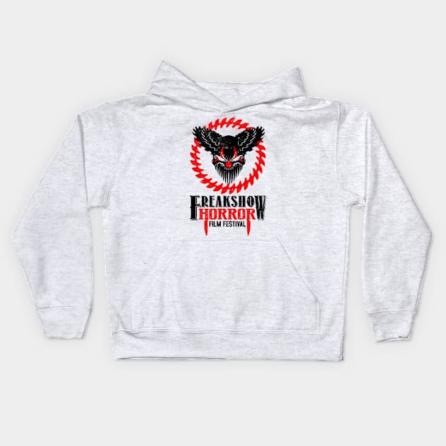 Official Freak Show Horror Logo - Red & Black Kids Hoodie by FreakshowFilmFest